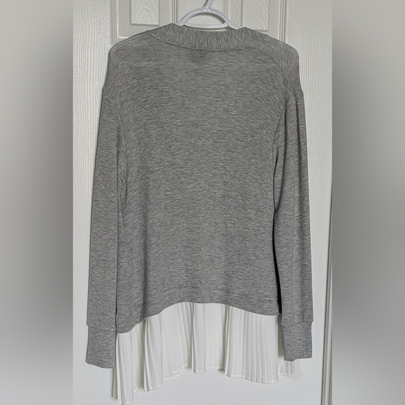 NWOT Long Lightweight Open-Front Cardigan/Jacket/Sweater With White Ruffled Hem - Picture 7 of 10